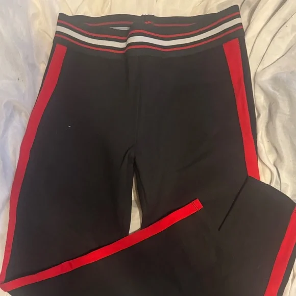 Zara Black and Red Ankle Pants - Picture 2 of 3